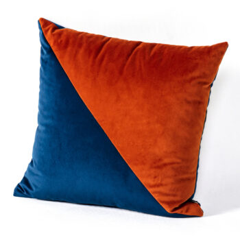 Patchwork vankúš štvorcový medená farba, 42 x 42 cm