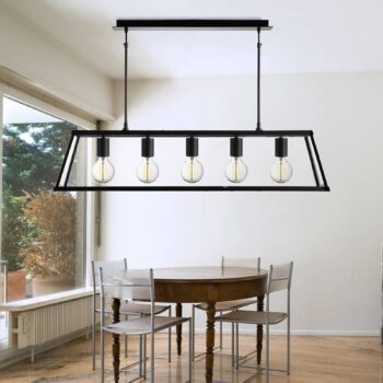 Päťplameňová lucernová závesná lampa Voyager