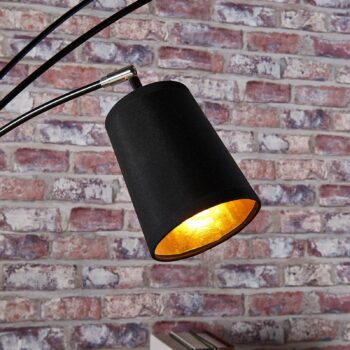 Päťsvetlová textilná stojacia lampa Tinne