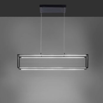 Paul Neuhaus Contura LED závesná lampa, čierna, kov, stmievač