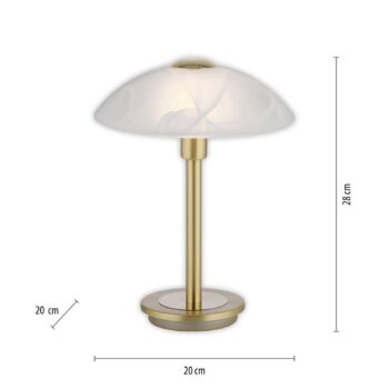 Paul Neuhaus Enova stolová lampa, mosadzná matná