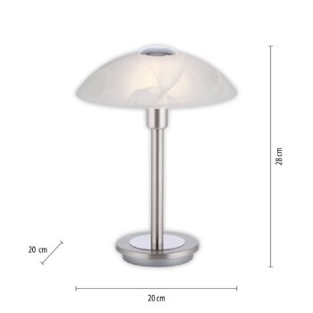 Paul Neuhaus Enova stolová lampa, oceľová farba