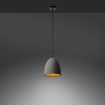 Paul Neuhaus Eton závesná lampa, sivá, betón, Ø 21 cm, G9