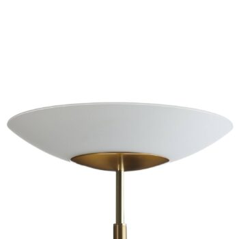Paul Neuhaus LED stojacia lampa Alfred, mosadzná farba, stmievateľná