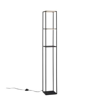 Paul Neuhaus LED stojacia lampa Contura, čierna, kov, 140 cm