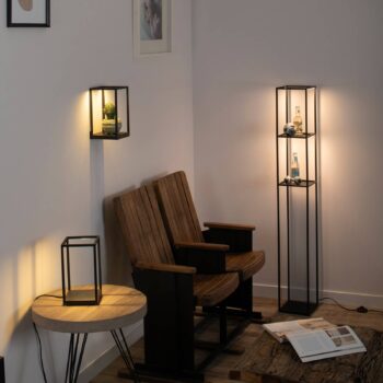 Paul Neuhaus LED stojacia lampa Contura, čierna, kov, 140 cm