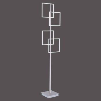 Paul Neuhaus LED stojacia lampa Inigo, sivá, kov, CCT, stmievateľná