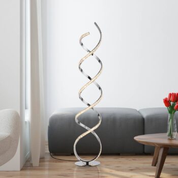 Paul Neuhaus LED stojacia lampa Kiribi, kov, 140 cm, stmievateľná