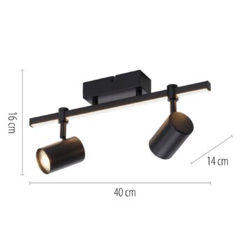 Paul Neuhaus LED stropné bodové svietidlo Barik, 40 cm, nastaviteľné