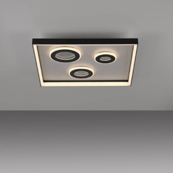 Paul Neuhaus LED stropné svietidlo Dune, 45 cm, čierna, CCT, stmiev.
