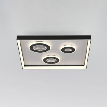 Paul Neuhaus LED stropné svietidlo Dune, 45 cm, čierna, CCT, stmiev.