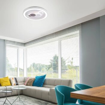 Paul Neuhaus LED stropné svietidlo Eliza, biele, kov, Ø 60 cm