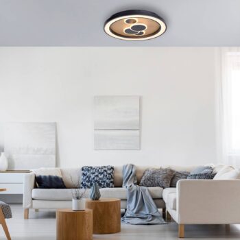 Paul Neuhaus LED stropné svietidlo Eliza, olejovaný dub, Ø 60 cm
