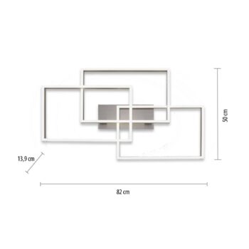 Paul Neuhaus LED stropné svietidlo Paan, 82 x 50 cm, CCT, stmievateľné