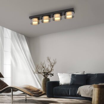 Paul Neuhaus LED stropné svietidlo Rika, 70 cm, sklo, stmievateľné