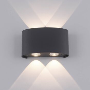 Paul Neuhaus LED vonkajšie nástenné svietidlo Carlo, 13 cm, 4 svetlá, IP54