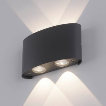 Paul Neuhaus LED vonkajšie nástenné svietidlo Carlo, 13 cm, 4 svetlá, IP54