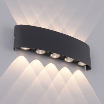 Paul Neuhaus LED vonkajšie nástenné svietidlo Carlo, 27 cm, 10 svetiel, IP54