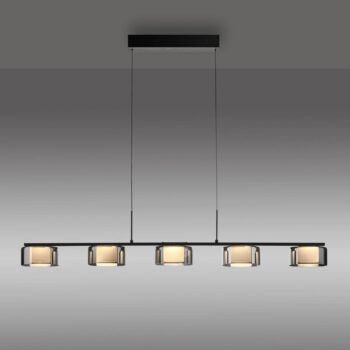 Paul Neuhaus LED závesné svietidlo Rika, 119 cm, sklo, stmievateľné