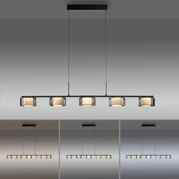 Paul Neuhaus LED závesné svietidlo Rika, 119 cm, sklo, stmievateľné