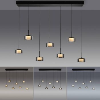 Paul Neuhaus LED závesné svietidlo Rika, 135 cm, sklo, stmievateľné