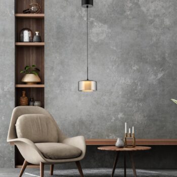 Paul Neuhaus LED závesné svietidlo Rika, Ø 15 cm, sklo, stmievateľné