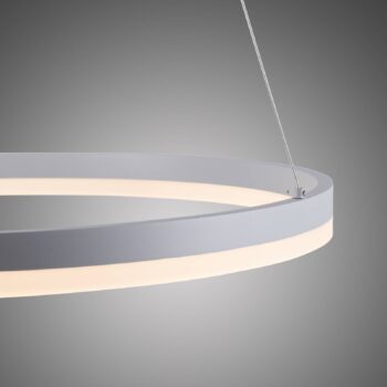 Paul Neuhaus LED závesné svietidlo Titus, Ø 60 cm, biele, stmievateľné