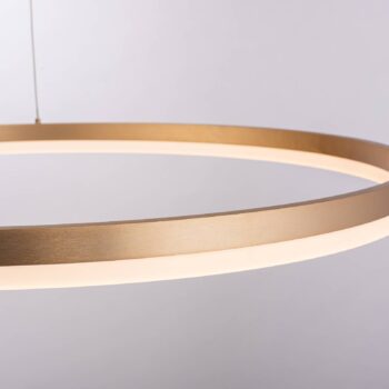 Paul Neuhaus LED závesné svietidlo Titus, Ø 80 cm, mosadz, stmievateľné