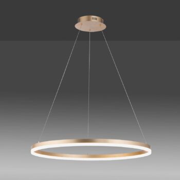Paul Neuhaus LED závesné svietidlo Titus, Ø 80 cm, mosadz, stmievateľné