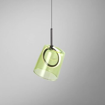 Paul Neuhaus LED závesné svietidlo Zula, zelené, Ø 15 cm, sklo