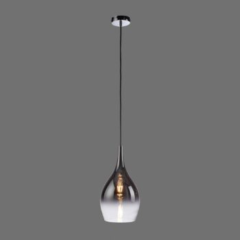 Paul Neuhaus Pilua závesná lampa, dymovo sivá, sklo, Ø 20 cm, E27