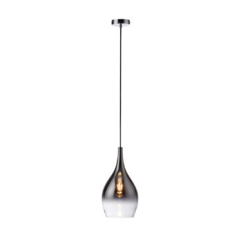 Paul Neuhaus Pilua závesná lampa, dymovo sivá, sklo, Ø 20 cm, E27