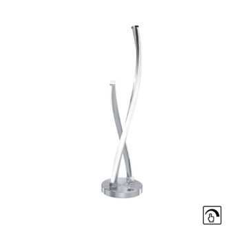Paul Neuhaus Polina LED stolová lampa, strieborná, kov, stmievateľná