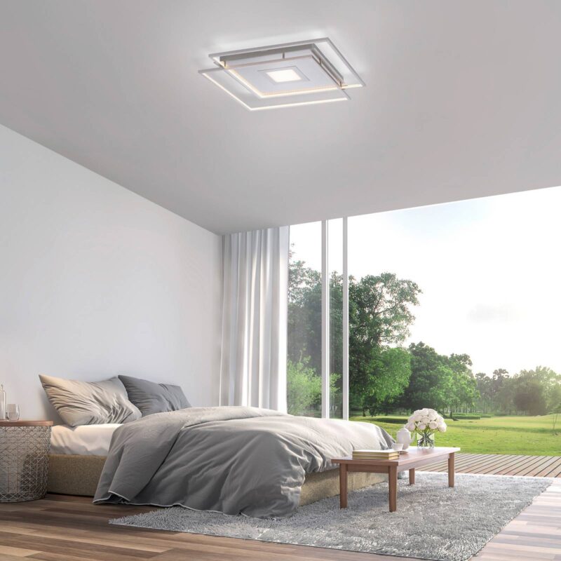 Paul Neuhaus Q-AMIRA stropné LED, striebro Paul Neuhaus Q-AMIRA stropné LED, striebro