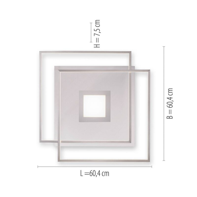 Paul Neuhaus Q-AMIRA stropné LED, striebro Paul Neuhaus Q-AMIRA stropné LED, striebro