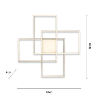 Paul Neuhaus Q-ASMIN stropné LED svetlo 80 x 80 cm