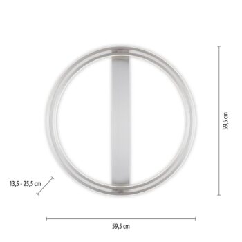Paul Neuhaus Q-Beluga stropné LED svetlo, oceľ
