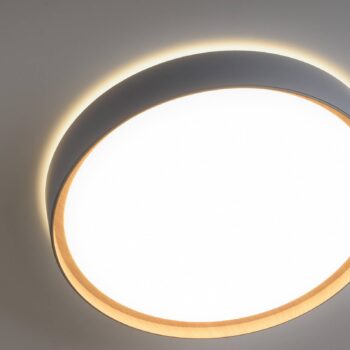 Paul Neuhaus Q-EMILIA stropné LED, sivá/drevo