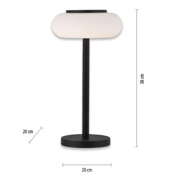 Paul Neuhaus Q-ETIENNE stolová LED lampa, čierna