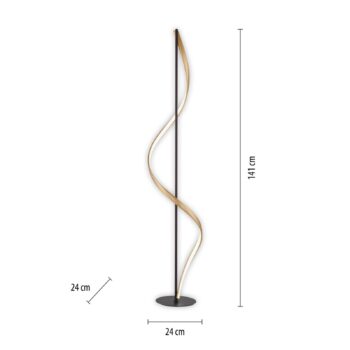 Paul Neuhaus Q-Swing lampa antracitová/mosadz
