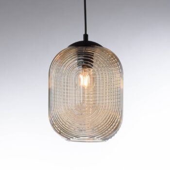 Paul Neuhaus Shitake závesná lampa, jantár, sklo, 86 cm, E27