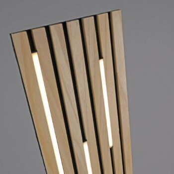 Paul Neuhaus Smart LED stojacia lampa Q-Acoustic wood výška 162 cm