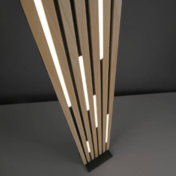 Paul Neuhaus Smart LED stojacia lampa Q-Acoustic wood výška 162 cm