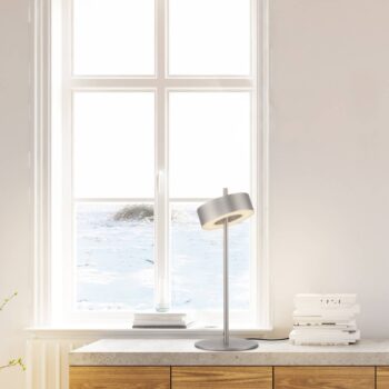 Paul Neuhaus Smart LED stolová lampa Q-Rotate hliník 40 cm