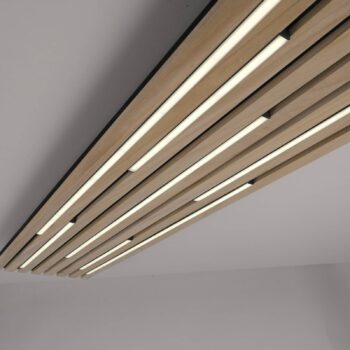 Paul Neuhaus Smart LED stropné svietidlo Q-Acoustic wood 115 x 31cm