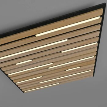 Paul Neuhaus Smart LED stropné svietidlo Q-Acoustic wood 62 x 62 cm