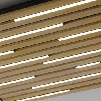 Paul Neuhaus Smart LED stropné svietidlo Q-Acoustic wood 62 x 62 cm