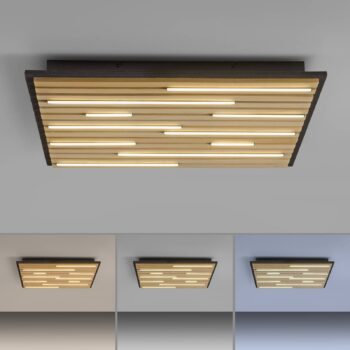 Paul Neuhaus Smart LED stropné svietidlo Q-Acoustic wood 62 x 62 cm