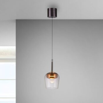 Paul Neuhaus Smart LED závesná lampa Q-Kon medenej farby Ø 21 cm