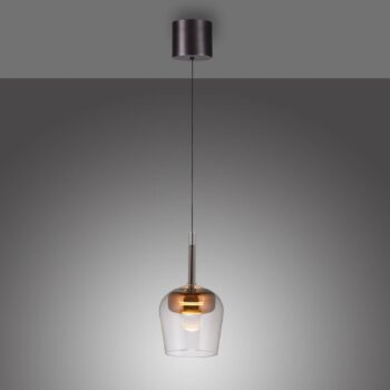 Paul Neuhaus Smart LED závesná lampa Q-Kon medenej farby Ø 21 cm